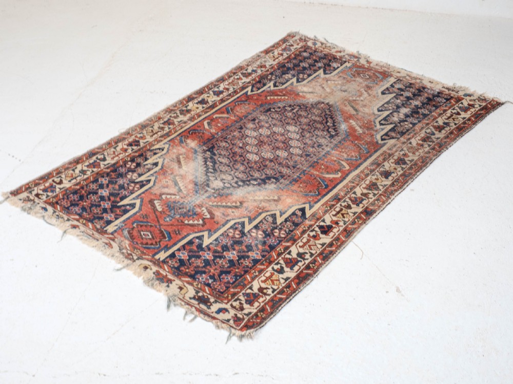 Mazlaghan Persian Rug Late C19th 6'5