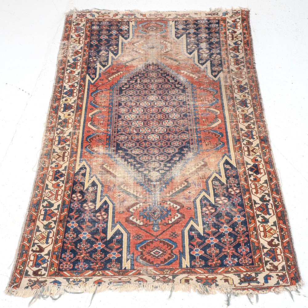 Mazlaghan Persian Rug Late C19th 6'5