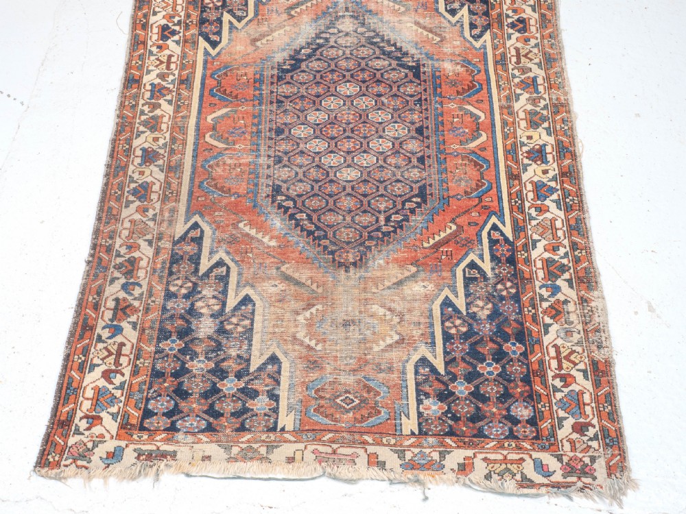 Mazlaghan Persian Rug Late C19th 6'5