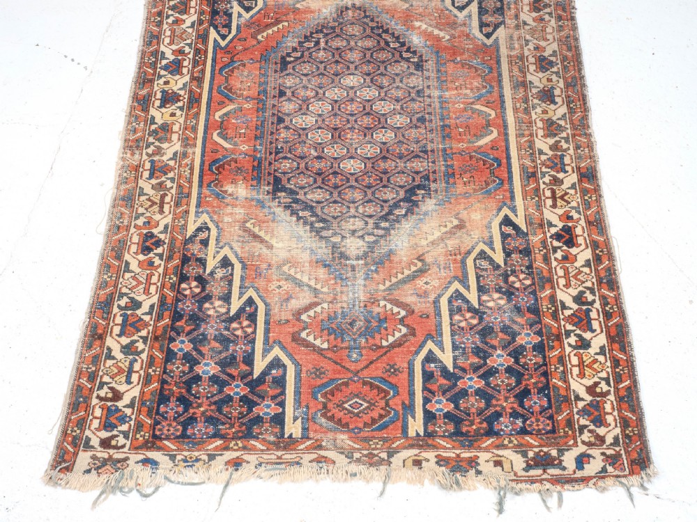 Mazlaghan Persian Rug Late C19th 6'5