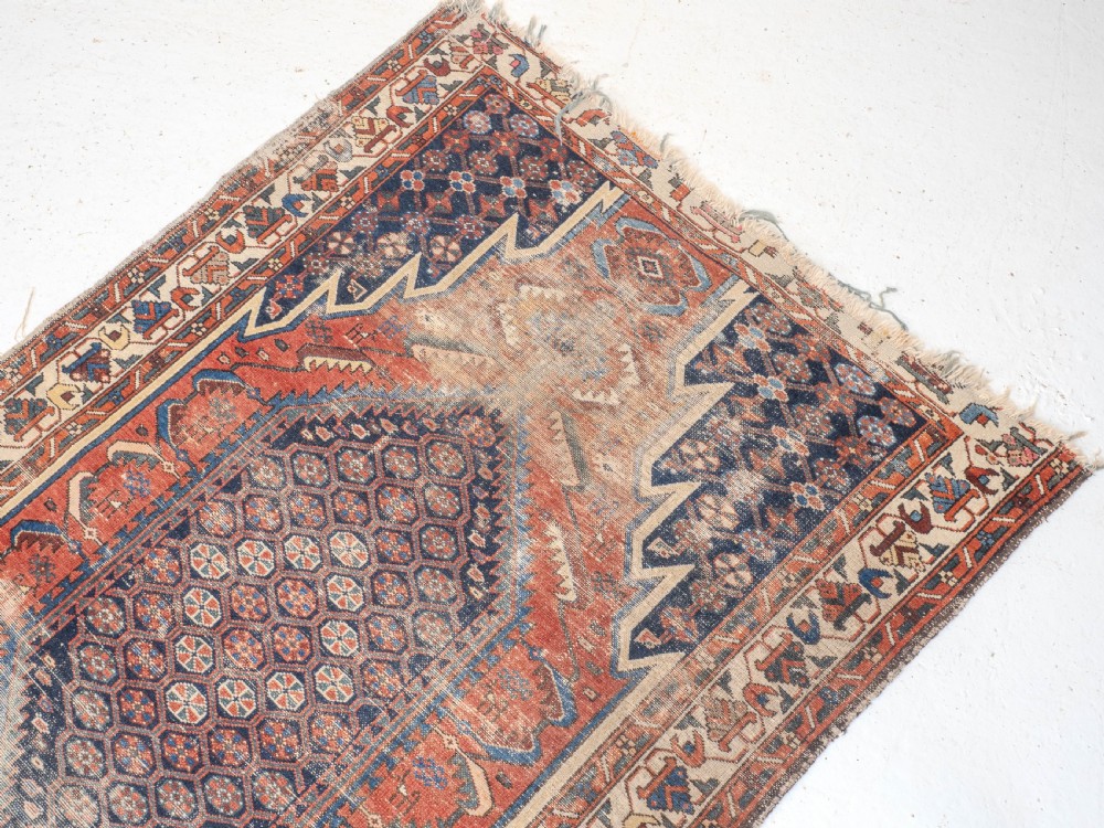 Mazlaghan Persian Rug Late C19th 6'5