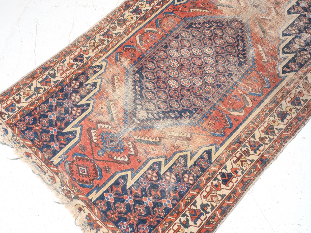 Mazlaghan Persian Rug Late C19th 6'5