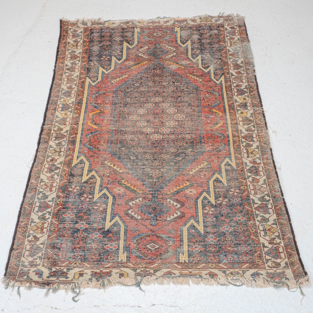 Mazlaghan Persian Rug Late C19th 6'5