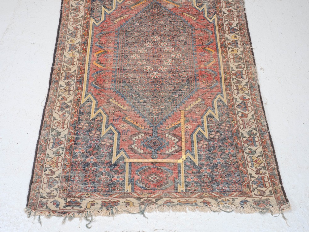Mazlaghan Persian Rug Late C19th 6'5