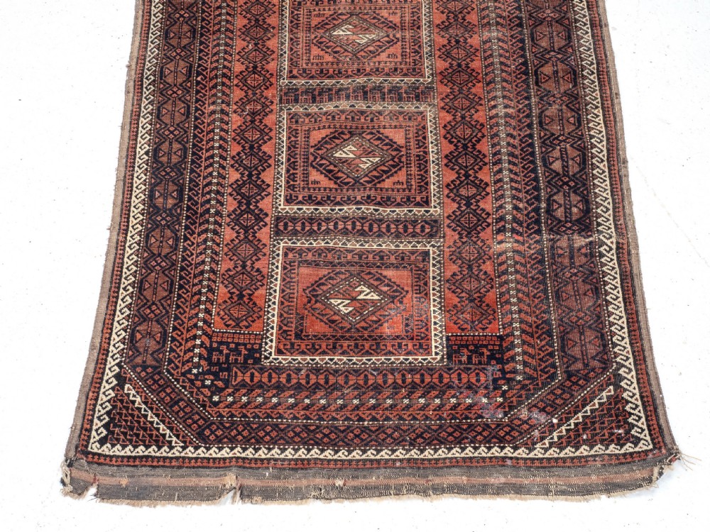 Baluch Afghan Rug - 6' x 3' (184x91cm Persian Baluchi Baluch) View V