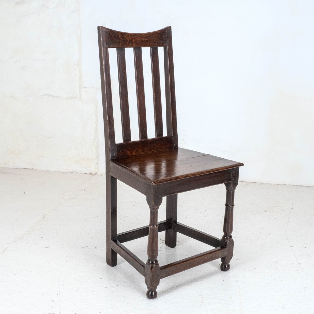 Georgian Dark Oak Country Side Chair Early C19th (George III Dining) View II