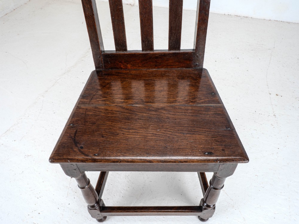 Georgian Dark Oak Country Side Chair Early C19th (George III Dining) View IV