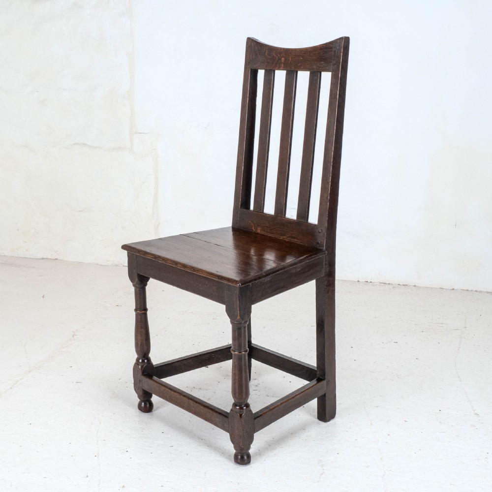 Georgian Dark Oak Country Side Chair Early C19th (George III Dining) View V