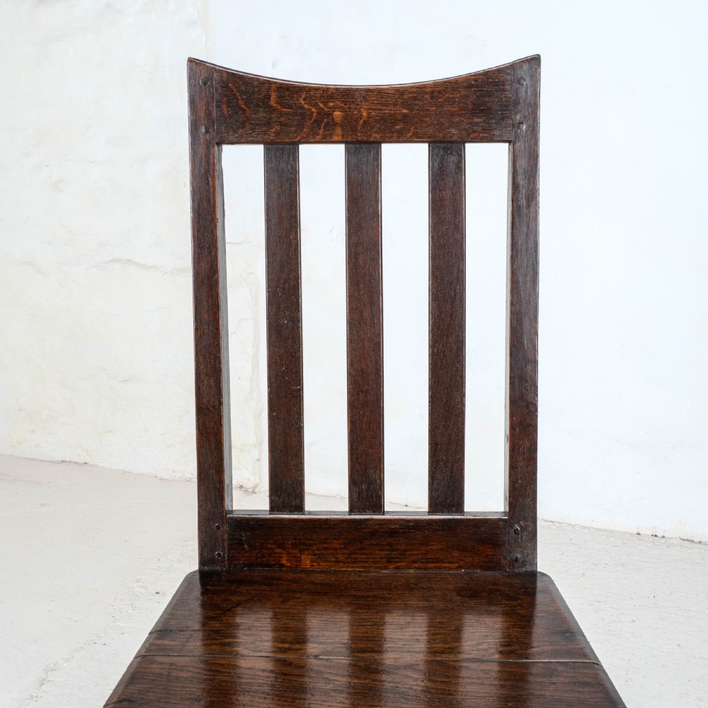 Georgian Dark Oak Country Side Chair Early C19th (George III Dining) View VI