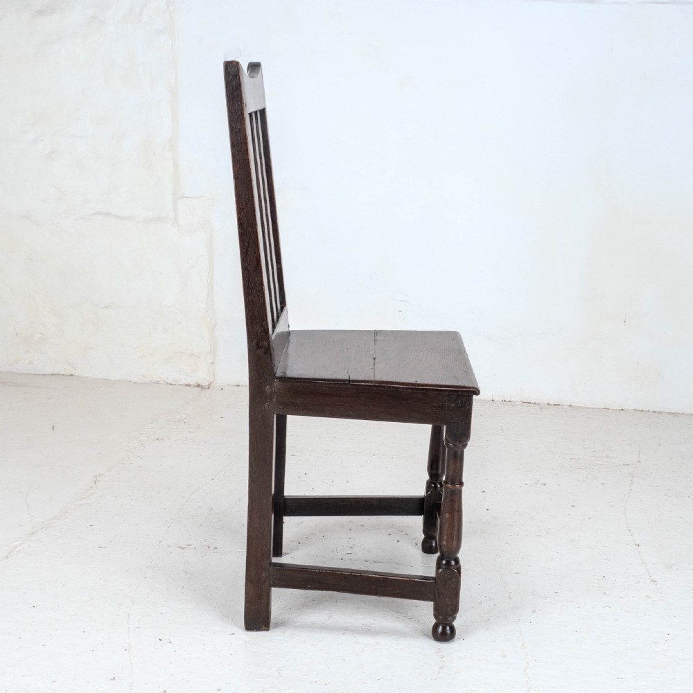 Georgian Dark Oak Country Side Chair Early C19th (George III Dining) View VII
