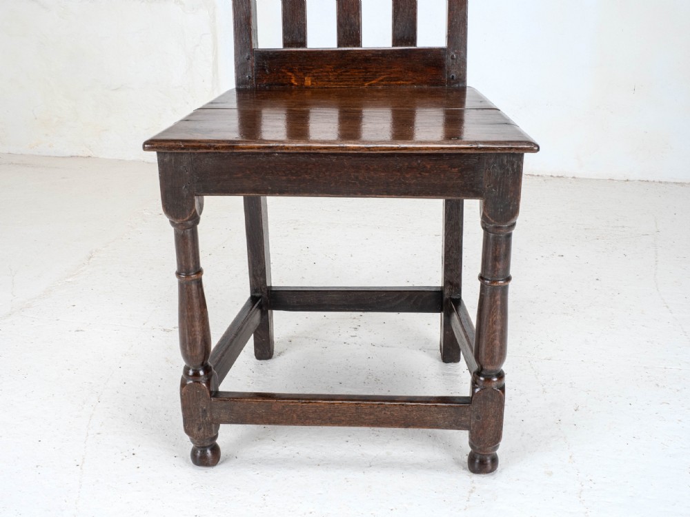 Georgian Dark Oak Country Side Chair Early C19th (George III Dining) View VIII