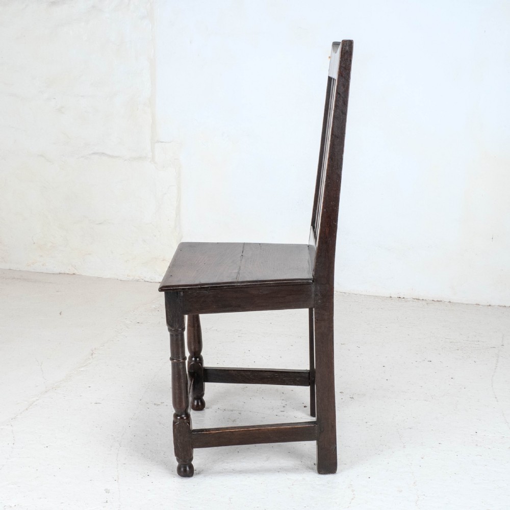 Georgian Dark Oak Country Side Chair Early C19th (George III Dining) View IX