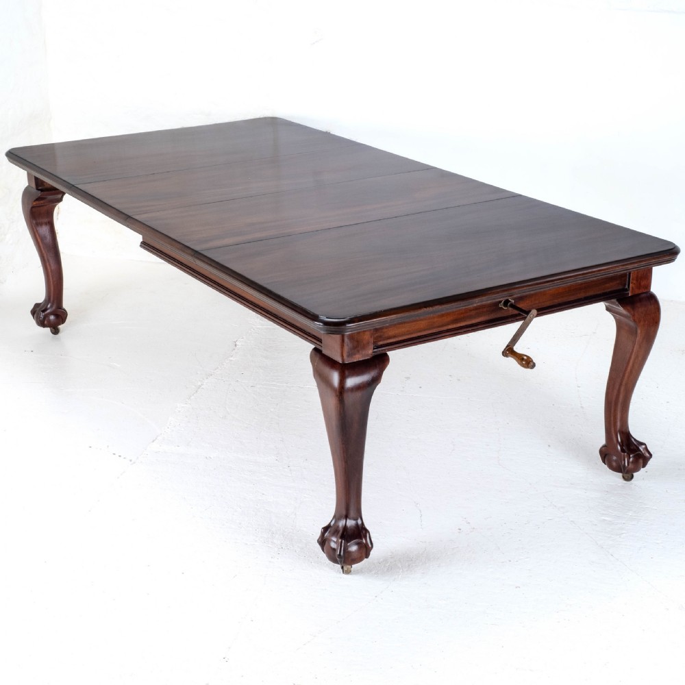 Chippendale Style Victorian Mahogany 8ft Extending Dining Table Claw & Ball Feet