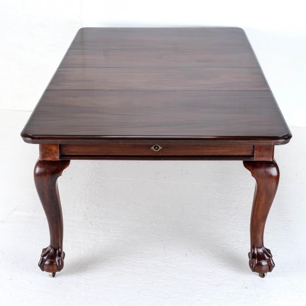 Chippendale Style Victorian Mahogany 8ft Extending Dining Table Claw & Ball Feet View XIII