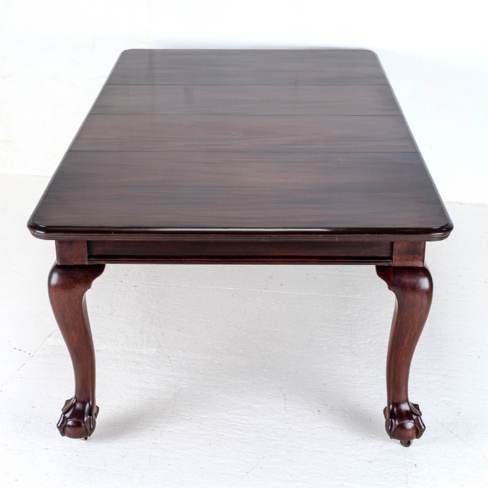 Chippendale Style Victorian Mahogany 8ft Extending Dining Table Claw & Ball Feet View XIV