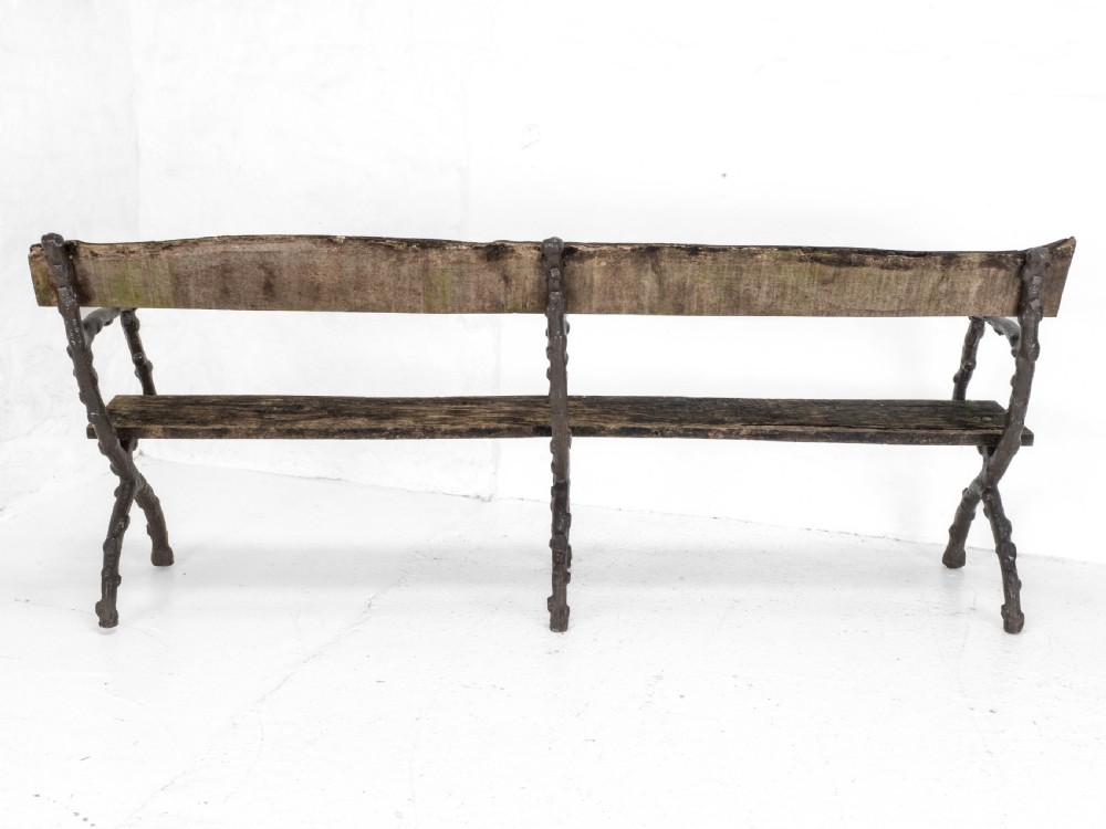 C19th Victorian Cast Iron & Oak 7 foot Garden Bench View IX