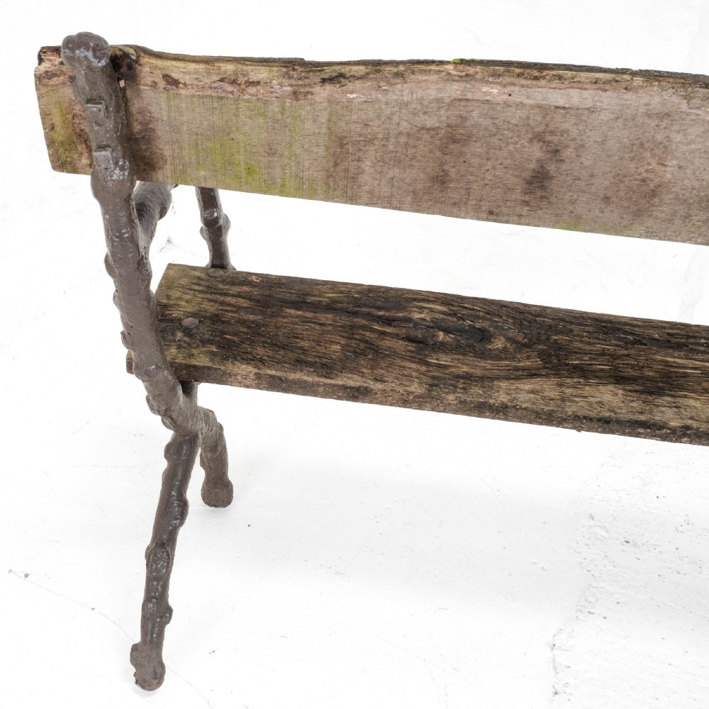 C19th Victorian Cast Iron & Oak 7 foot Garden Bench View XII