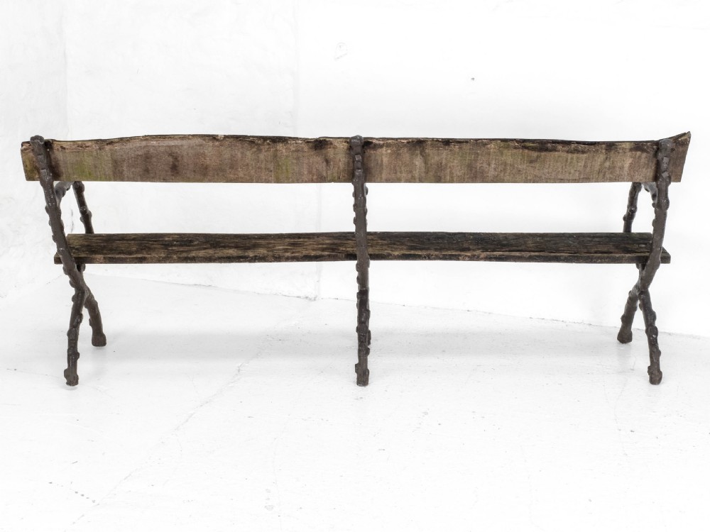 C19th Victorian Cast Iron & Oak 7 foot Garden Bench View XV