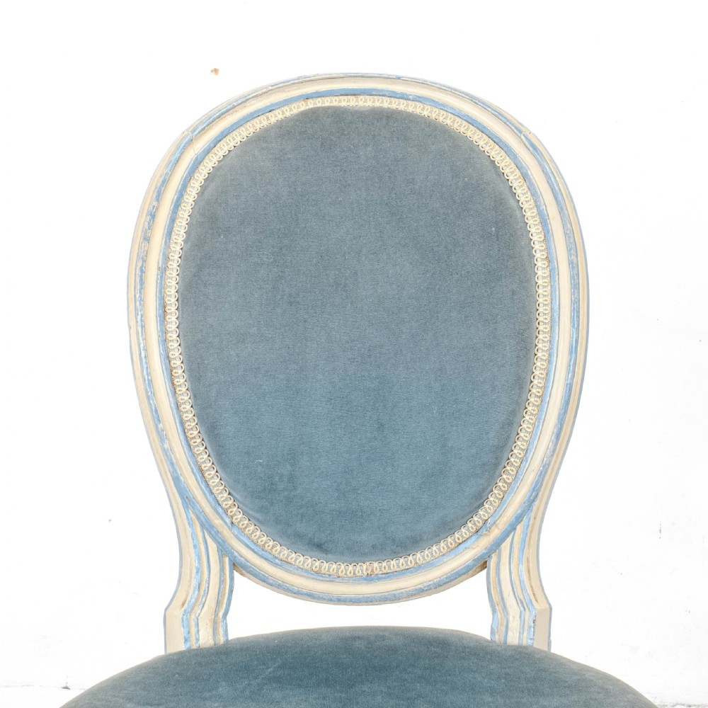 French Louis XIV Rococo Style Painted Upholstered Side Chair Early C20th View XI