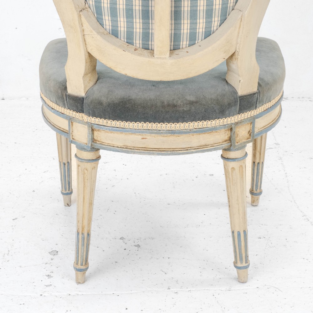 French Louis XIV Rococo Style Painted Upholstered Side Chair Early C20th View XIV