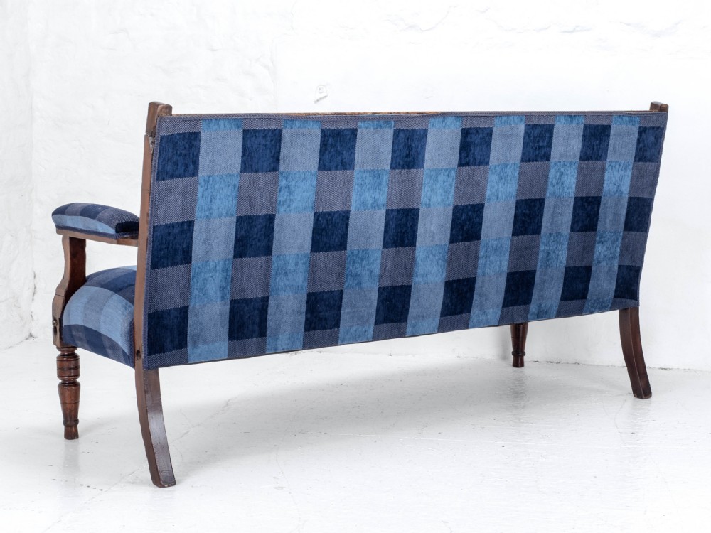 Victorian Mahogany Upholstered Club Bench Late C19th (Sofa, Settle) View VIII
