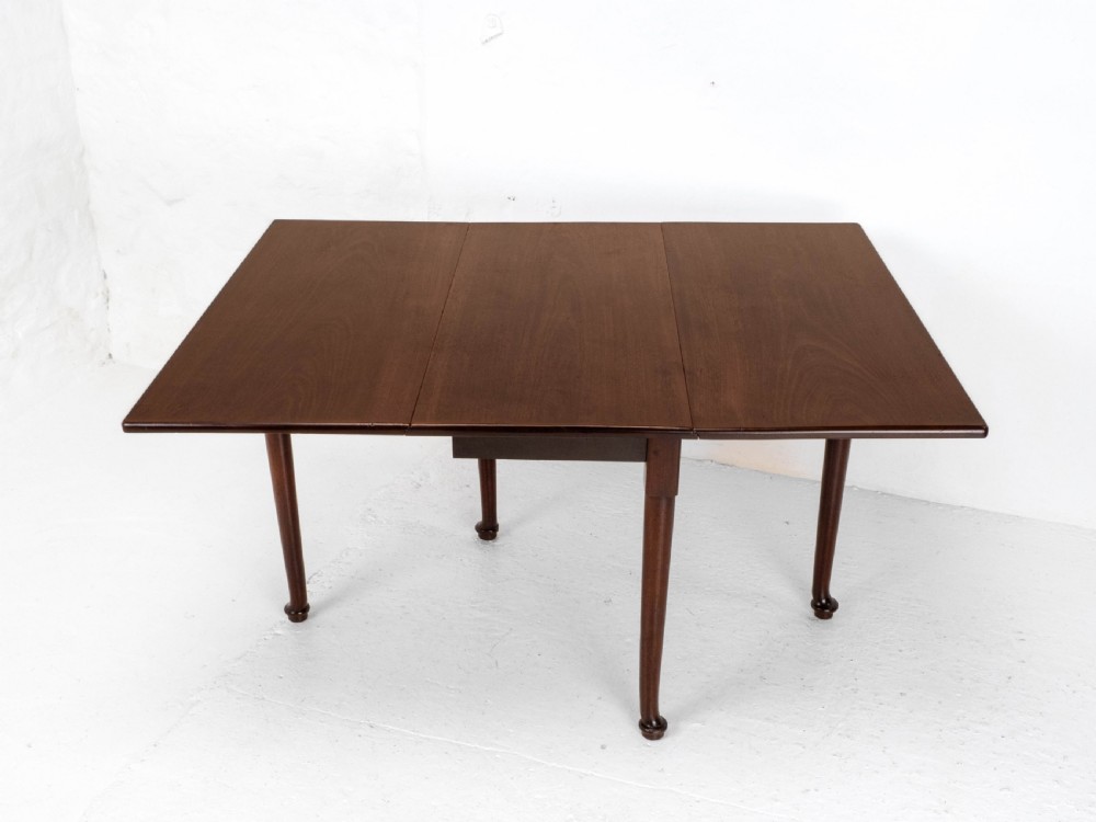 George I Pad Foot Mahogany Drop Leaf Dining Table C1720 (Georgian) View II