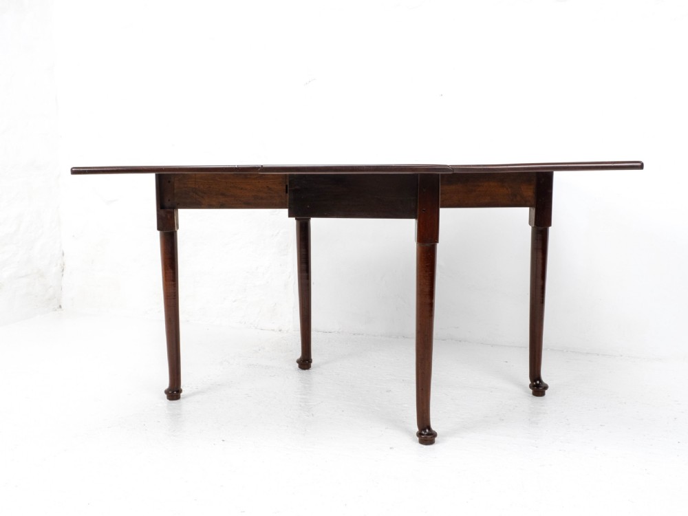 George I Pad Foot Mahogany Drop Leaf Dining Table C1720 (Georgian) View X
