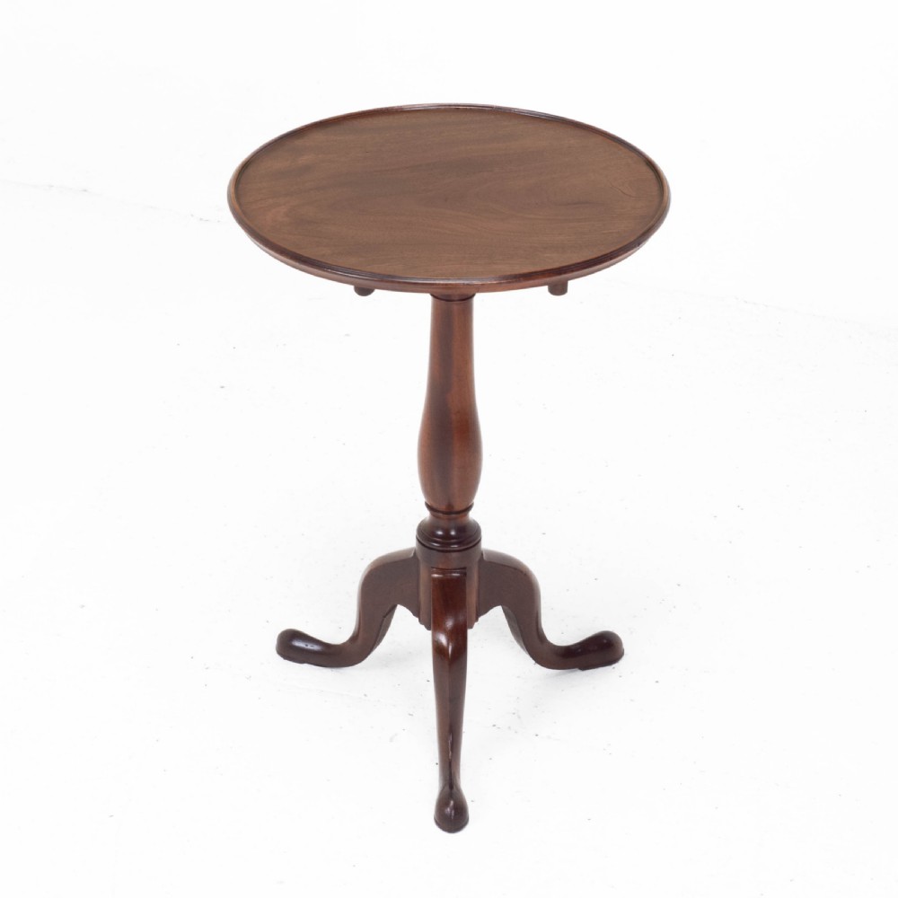 Georgian Mahogany Dish Top Tripod Wine Table C1800 (George III Tilt-top Side)