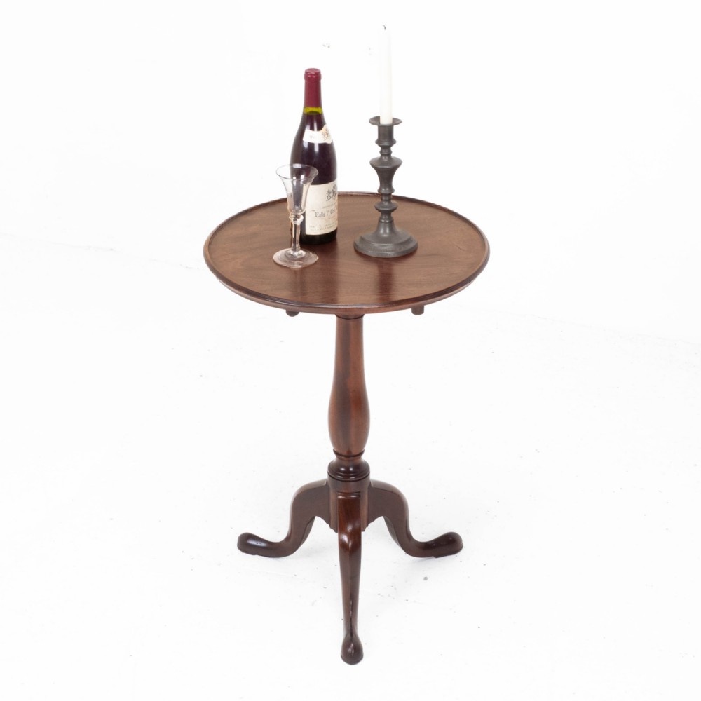 Georgian Mahogany Dish Top Tripod Wine Table C1800 (George III Tilt-top Side) View II