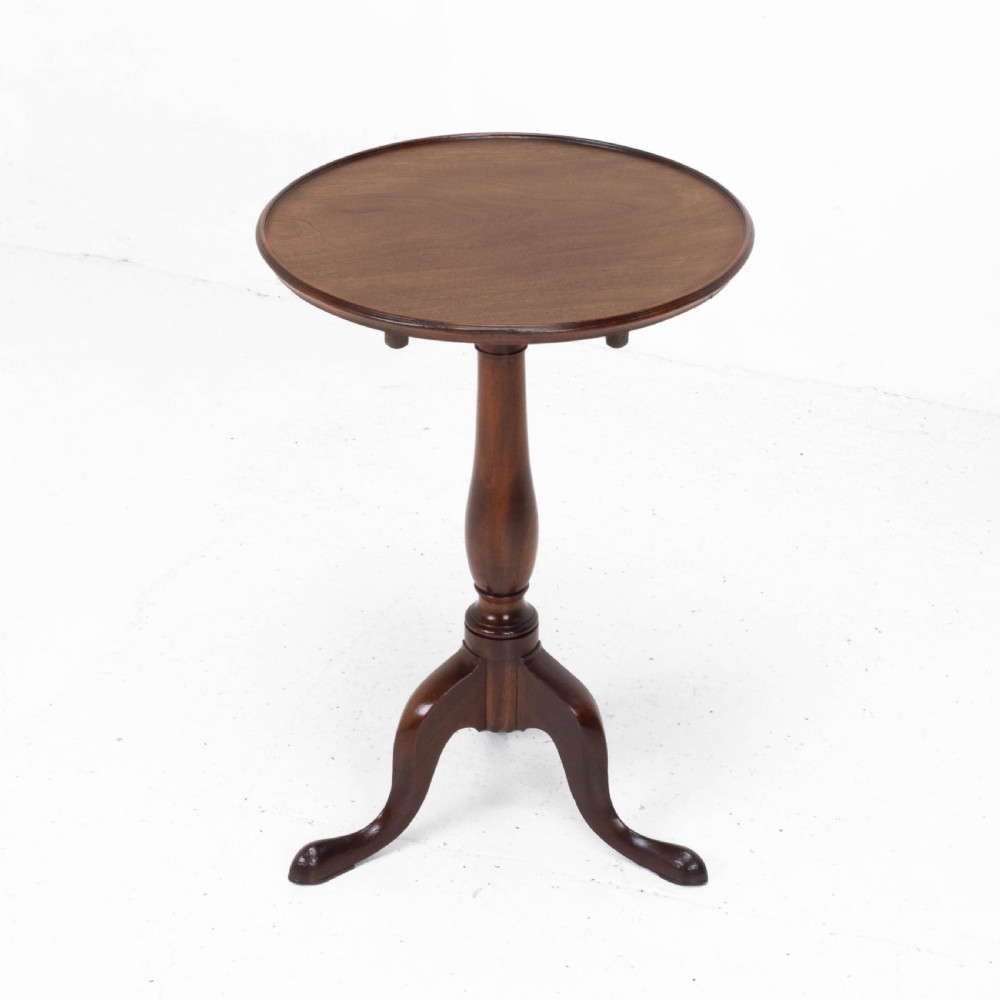 Georgian Mahogany Dish Top Tripod Wine Table C1800 (George III Tilt-top Side) View IV