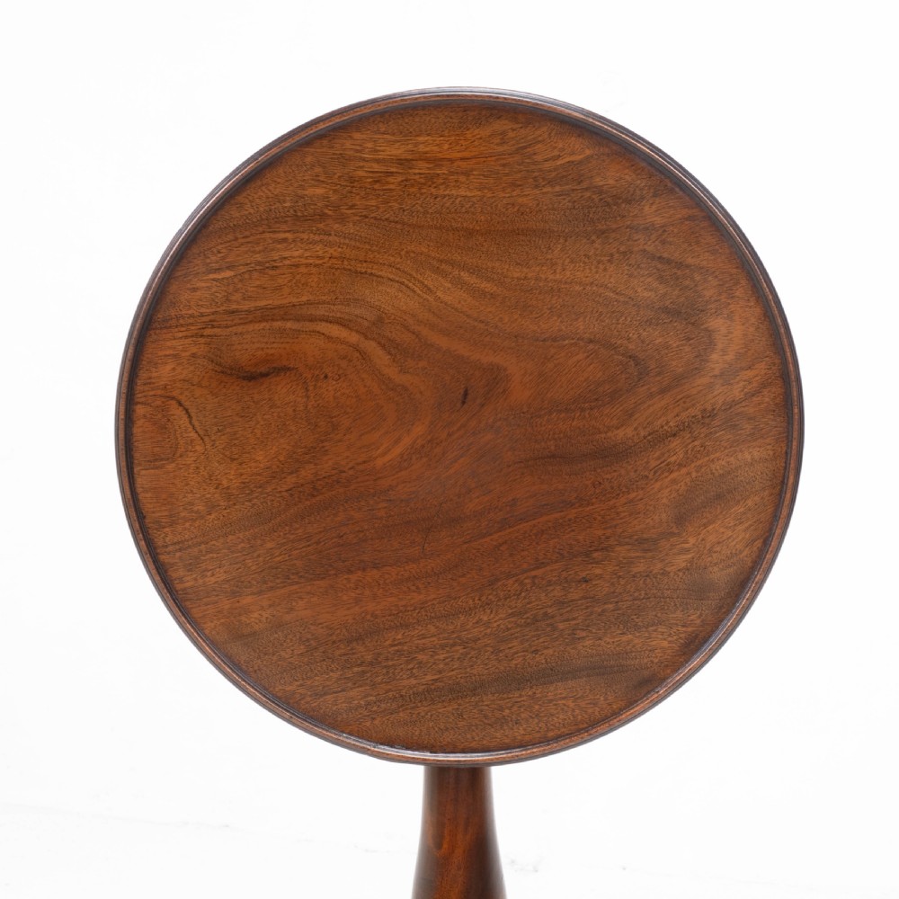 Georgian Mahogany Dish Top Tripod Wine Table C1800 (George III Tilt-top Side) View V