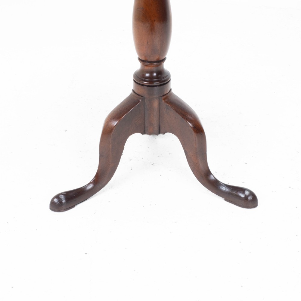 Georgian Mahogany Dish Top Tripod Wine Table C1800 (George III Tilt-top Side) View VIII