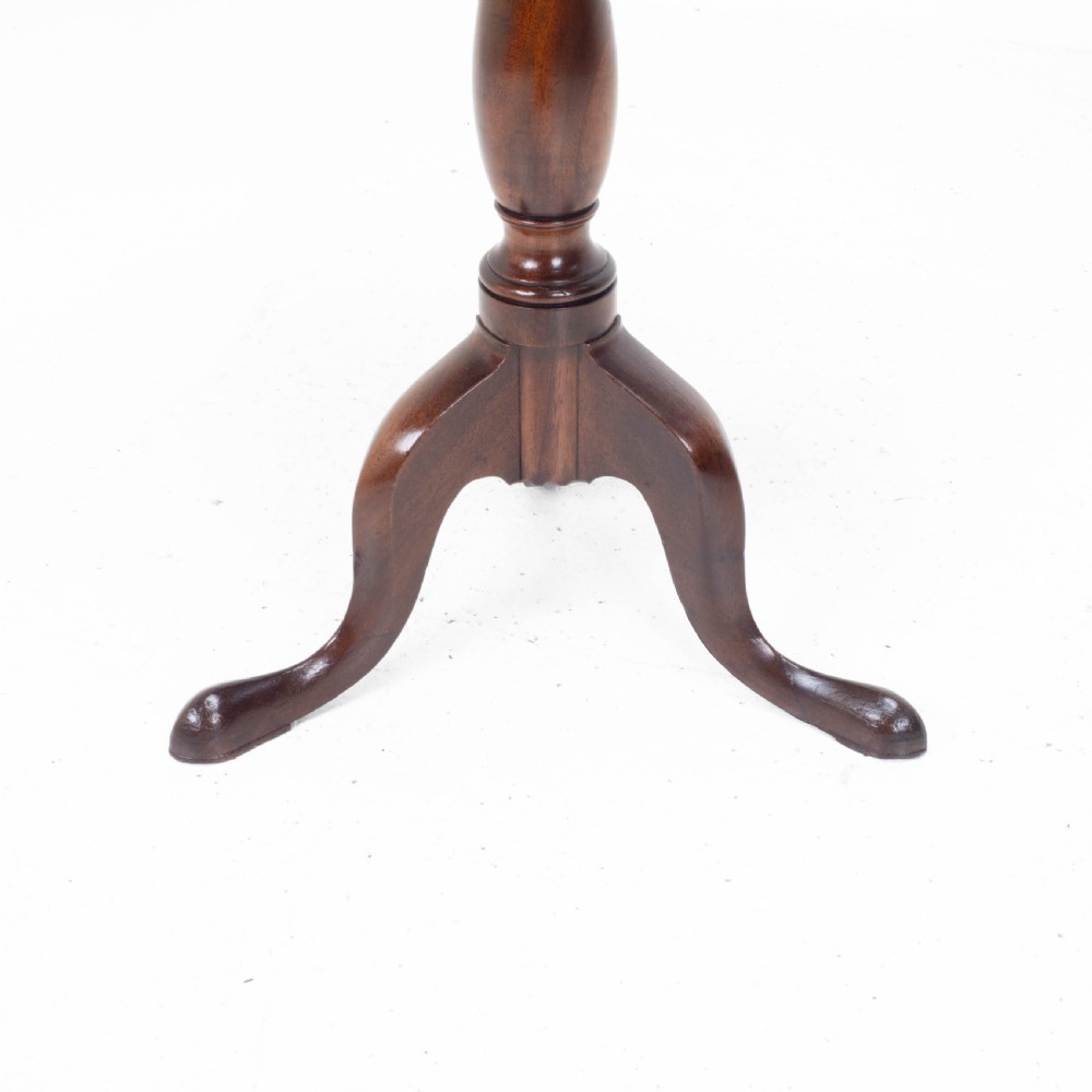 Georgian Mahogany Dish Top Tripod Wine Table C1800 (George III Tilt-top Side) View XII