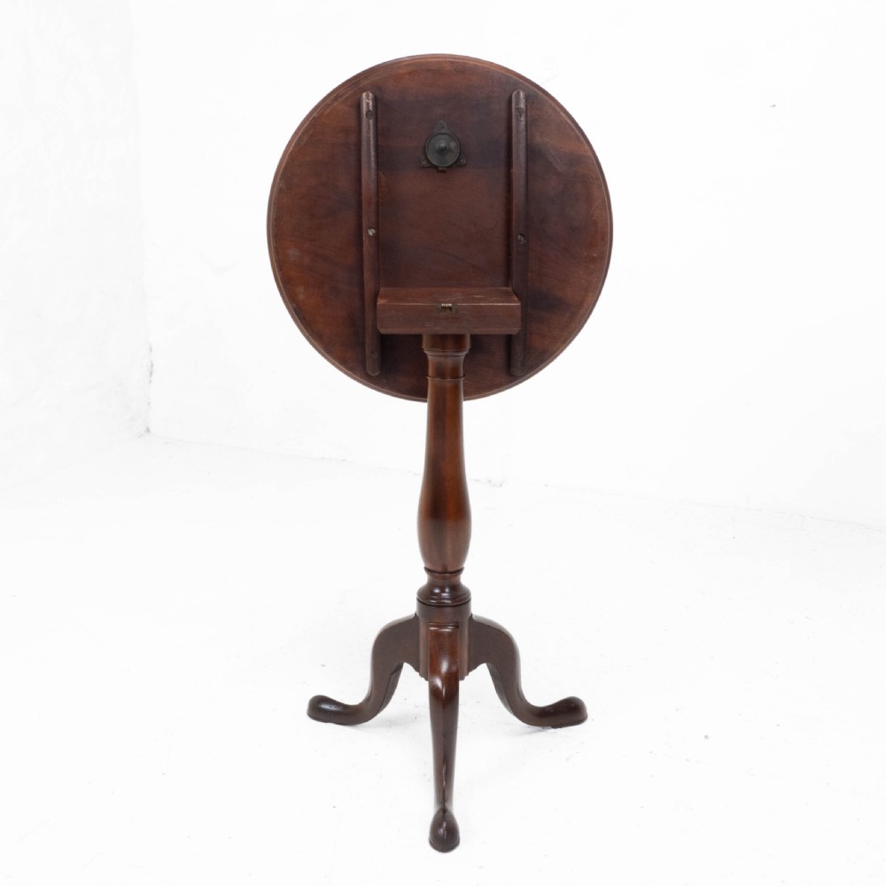 Georgian Mahogany Dish Top Tripod Wine Table C1800 (George III Tilt-top Side) View XIV