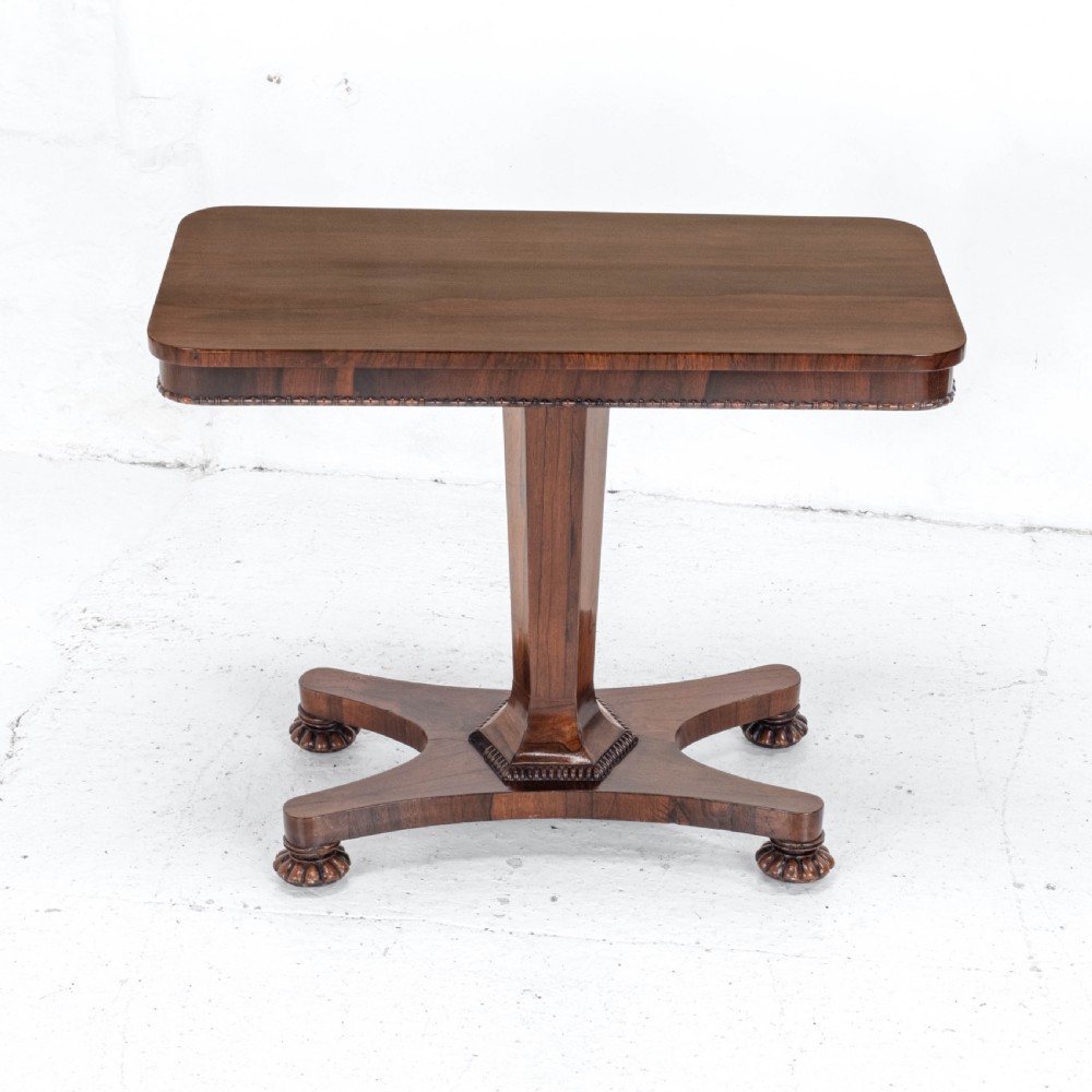 William IV Rosewood Pedestal Side / Console Table C1835 (Occasional Victorian) View II
