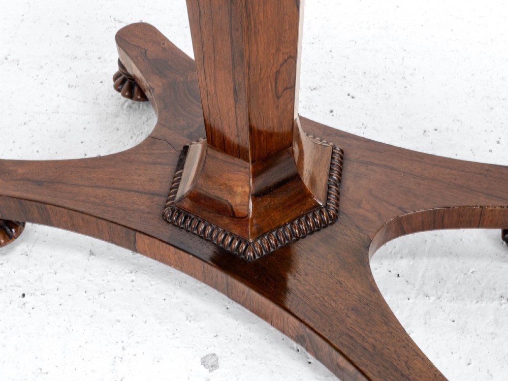 William IV Rosewood Pedestal Side / Console Table C1835 (Occasional Victorian) View IX
