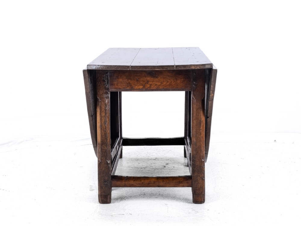 Late C17th /Early C18th Oak Gateleg Drop Leaf Country Dining Table (8 Seater) View VI