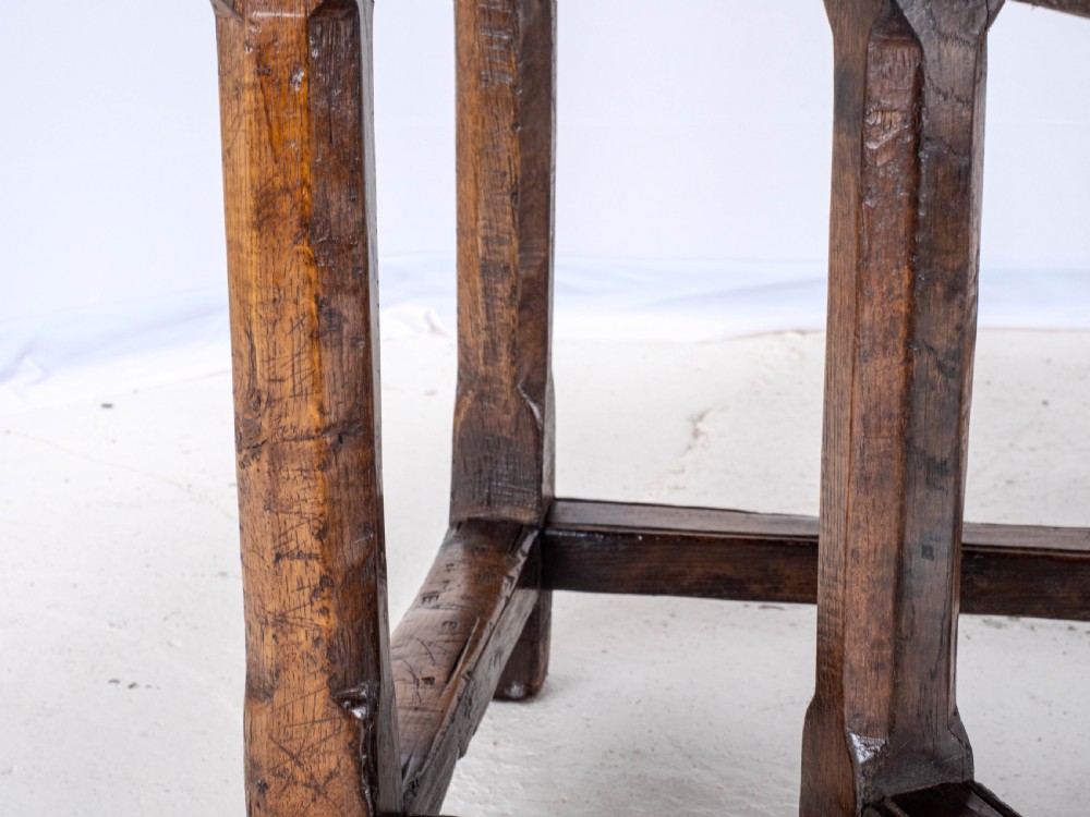 Late C17th /Early C18th Oak Gateleg Drop Leaf Country Dining Table (8 Seater) View XII