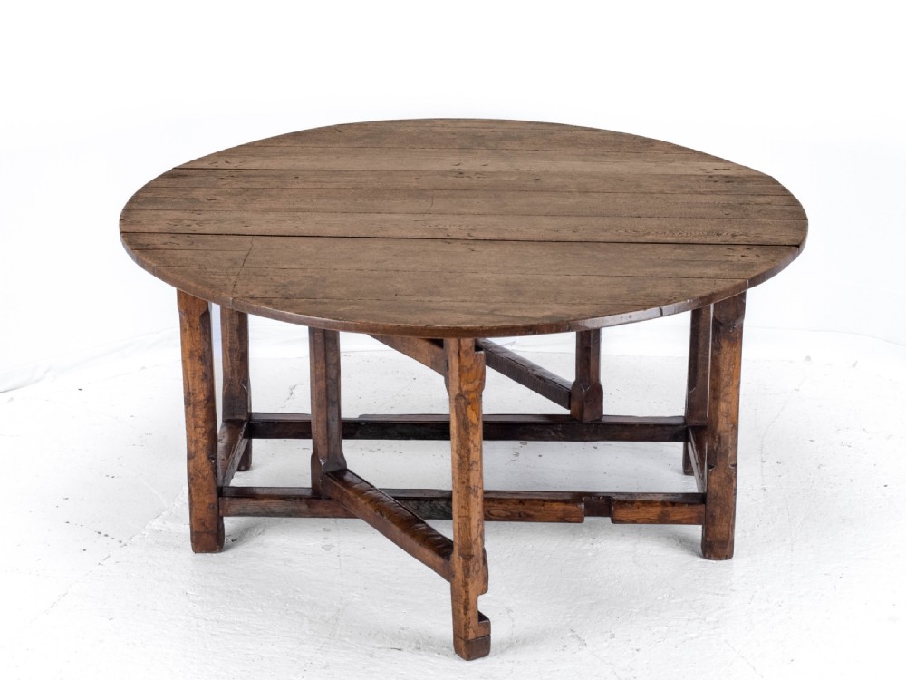 Late C17th /Early C18th Oak Gateleg Drop Leaf Country Dining Table (8 Seater) View XVIII