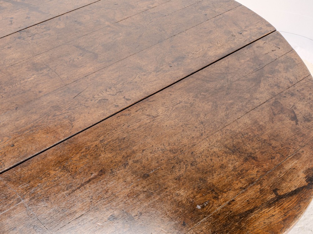 Late C17th /Early C18th Oak Gateleg Drop Leaf Country Dining Table (8 Seater) View XXV