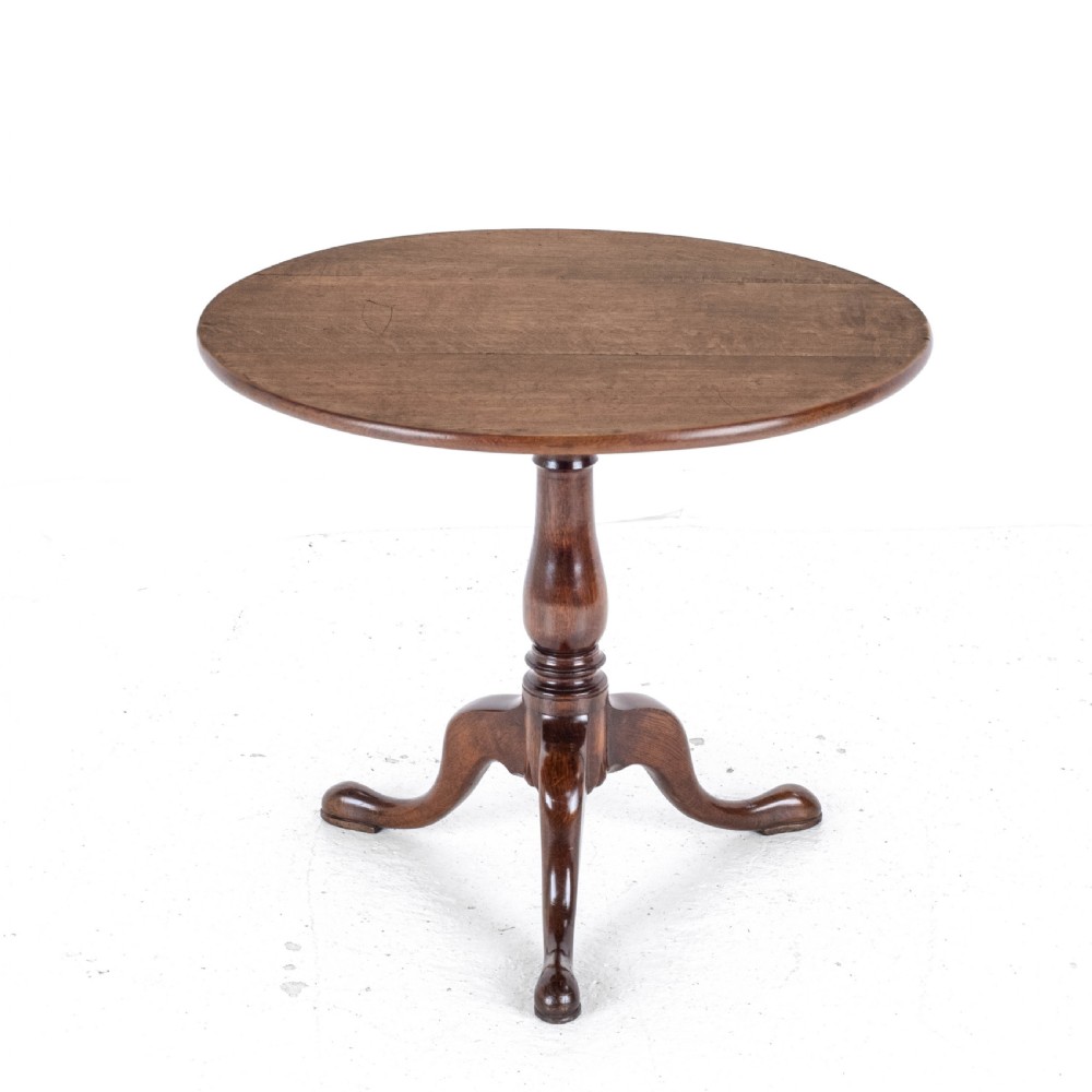 Georgian Oak Country Tripod Supper Table C1770 (George III Tilt-top Side Lamp)