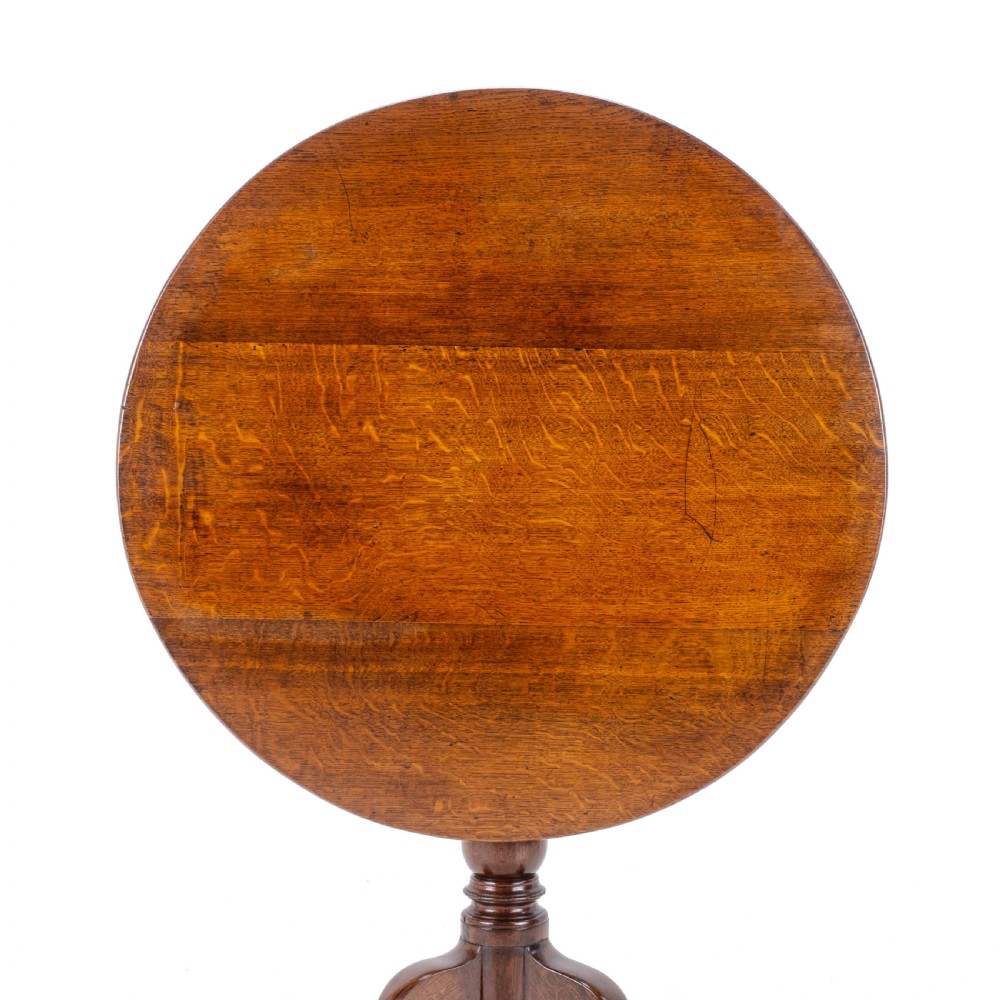 Georgian Oak Country Tripod Supper Table C1770 (George III Tilt-top Side Lamp) View IV