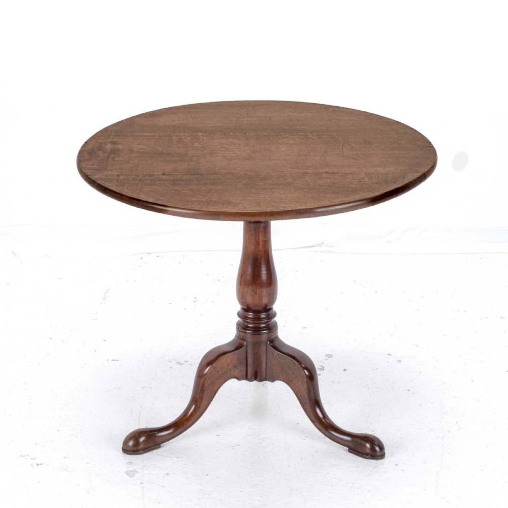 Georgian Oak Country Tripod Supper Table C1770 (George III Tilt-top Side Lamp) View V