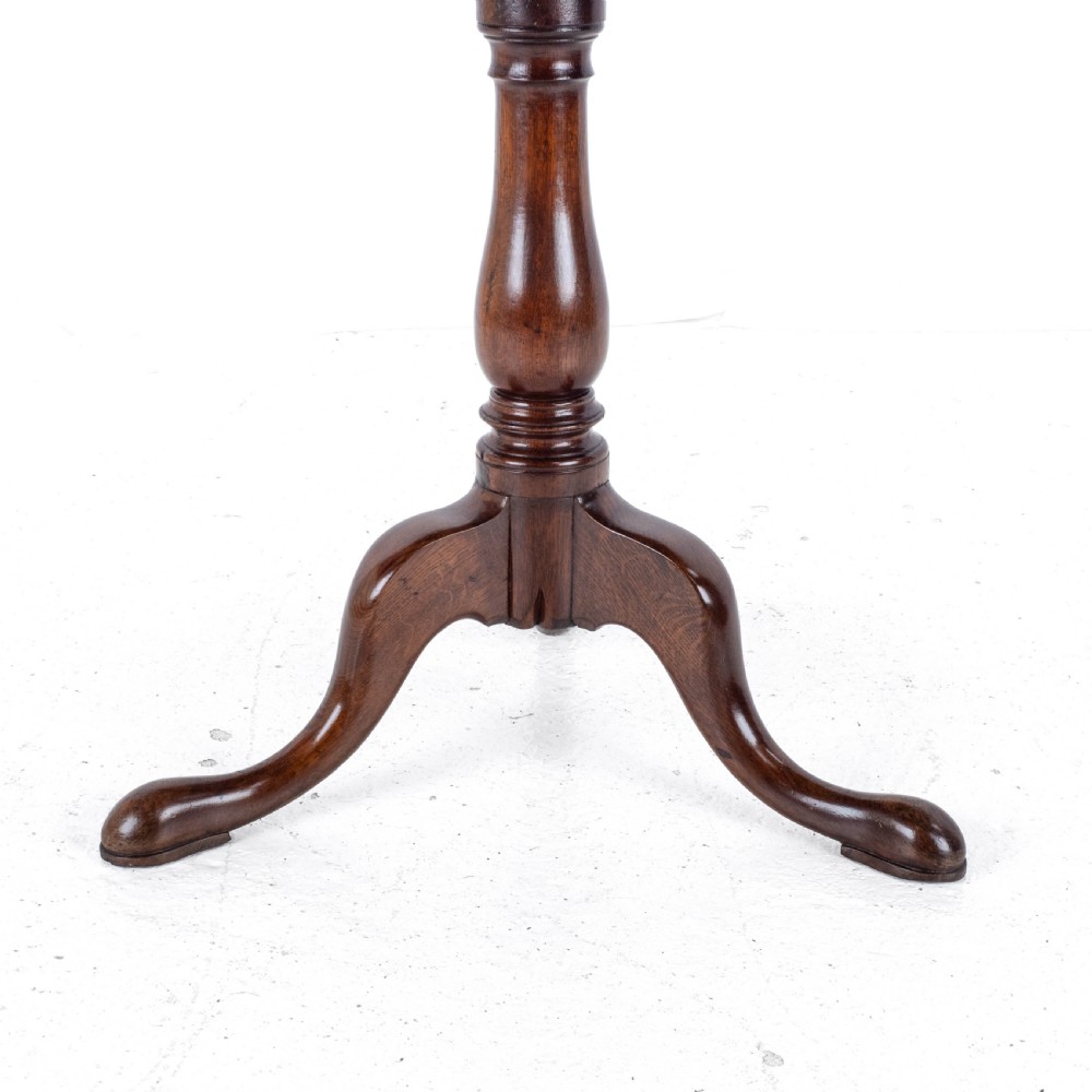 Georgian Oak Country Tripod Supper Table C1770 (George III Tilt-top Side Lamp) View VI