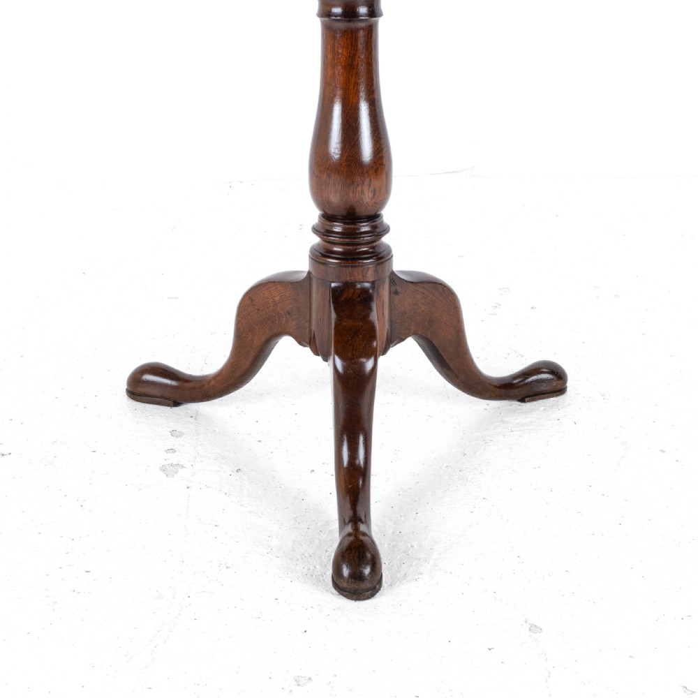 Georgian Oak Country Tripod Supper Table C1770 (George III Tilt-top Side Lamp) View VII