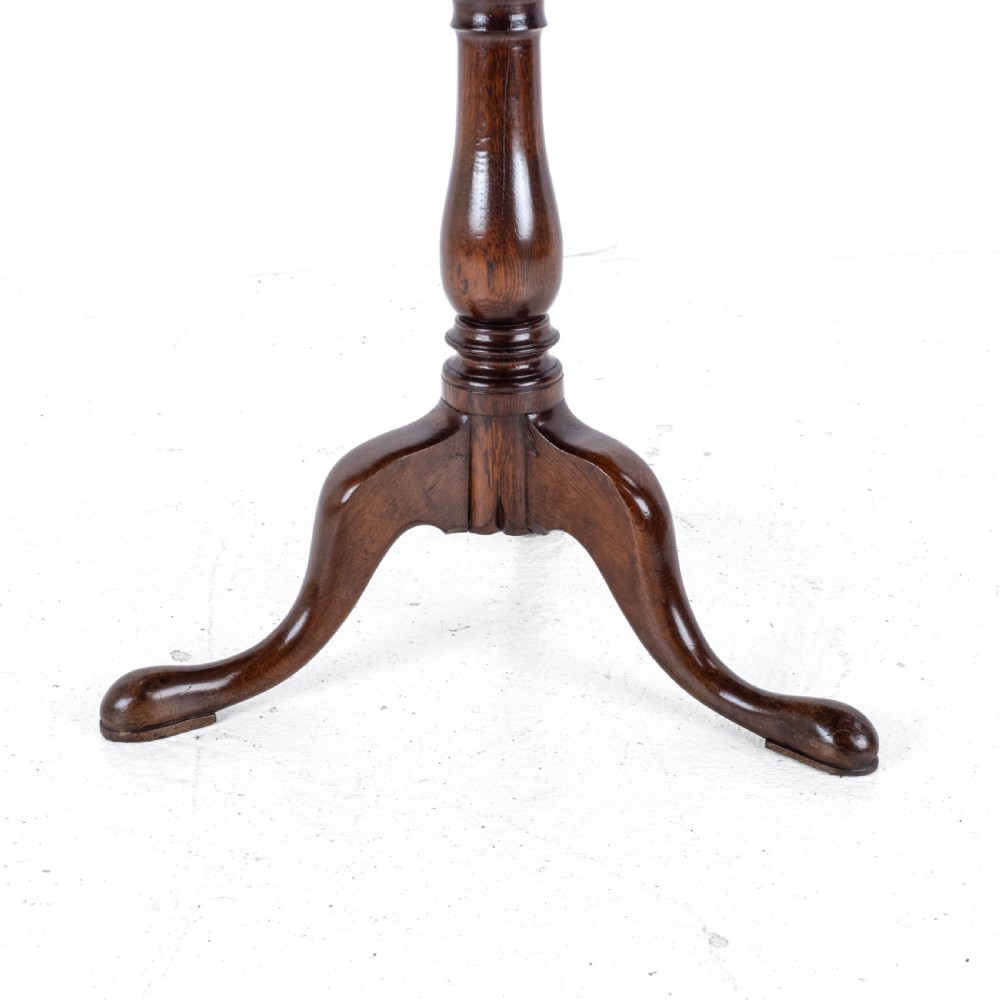 Georgian Oak Country Tripod Supper Table C1770 (George III Tilt-top Side Lamp) View VIII