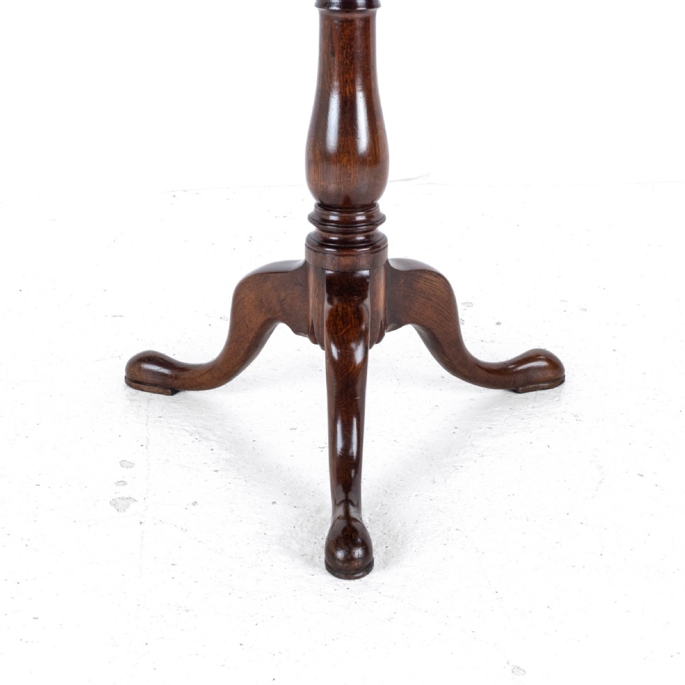 Georgian Oak Country Tripod Supper Table C1770 (George III Tilt-top Side Lamp) View IX