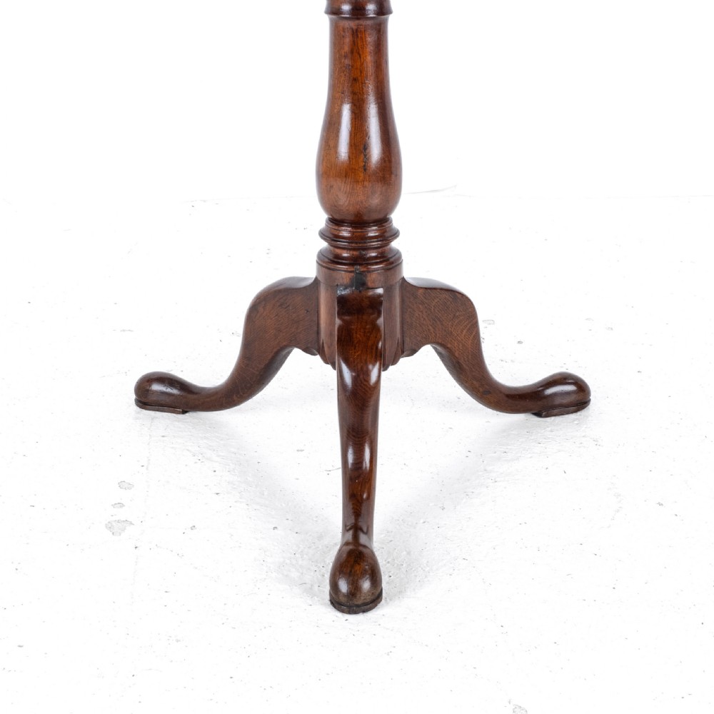 Georgian Oak Country Tripod Supper Table C1770 (George III Tilt-top Side Lamp) View XI