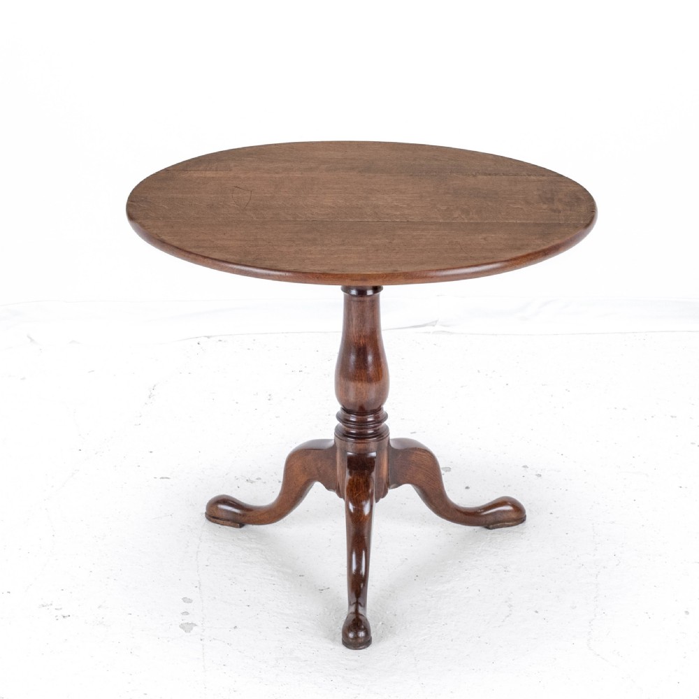 Georgian Oak Country Tripod Supper Table C1770 (George III Tilt-top Side Lamp) View XIV