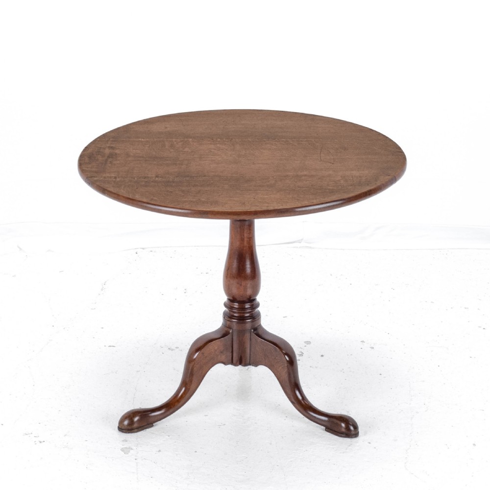 Georgian Oak Country Tripod Supper Table C1770 (George III Tilt-top Side Lamp) View XV